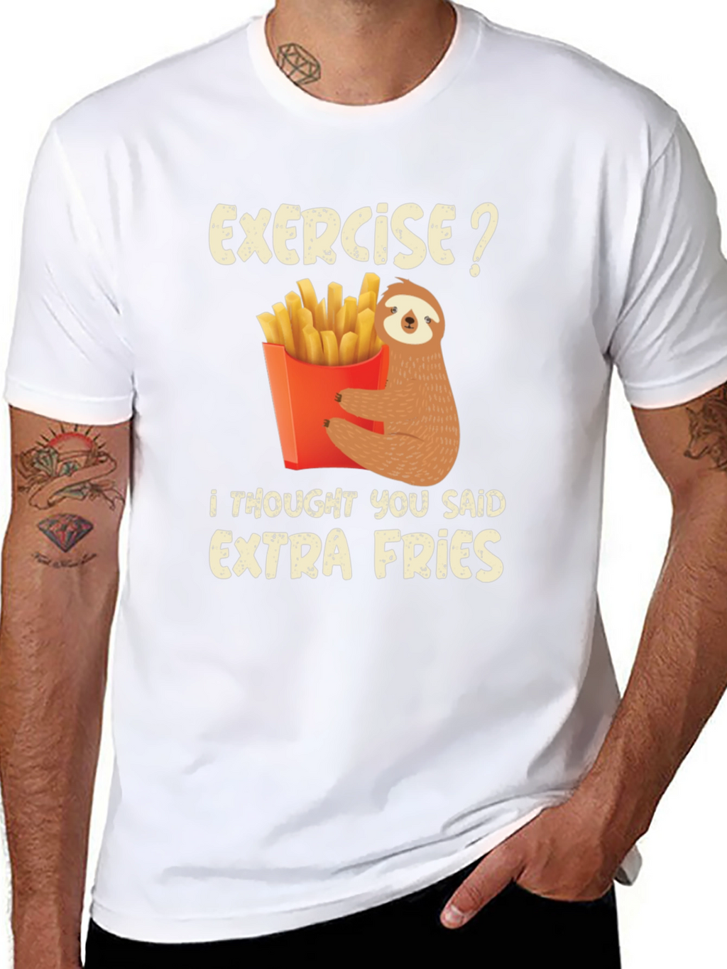 Sloth Extra Fries Graphic Tee
