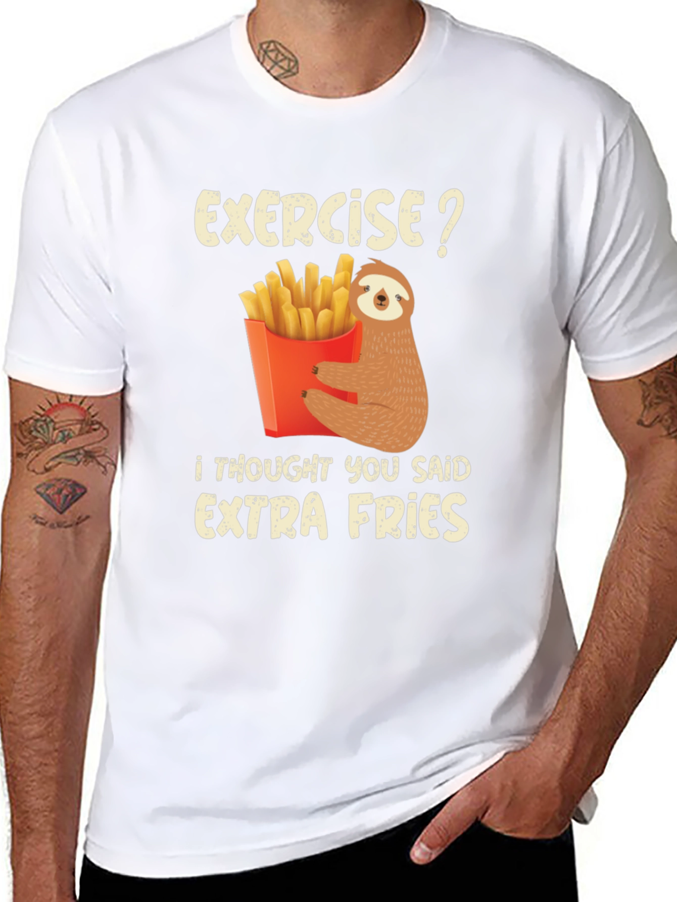 Sloth Extra Fries Graphic Tee