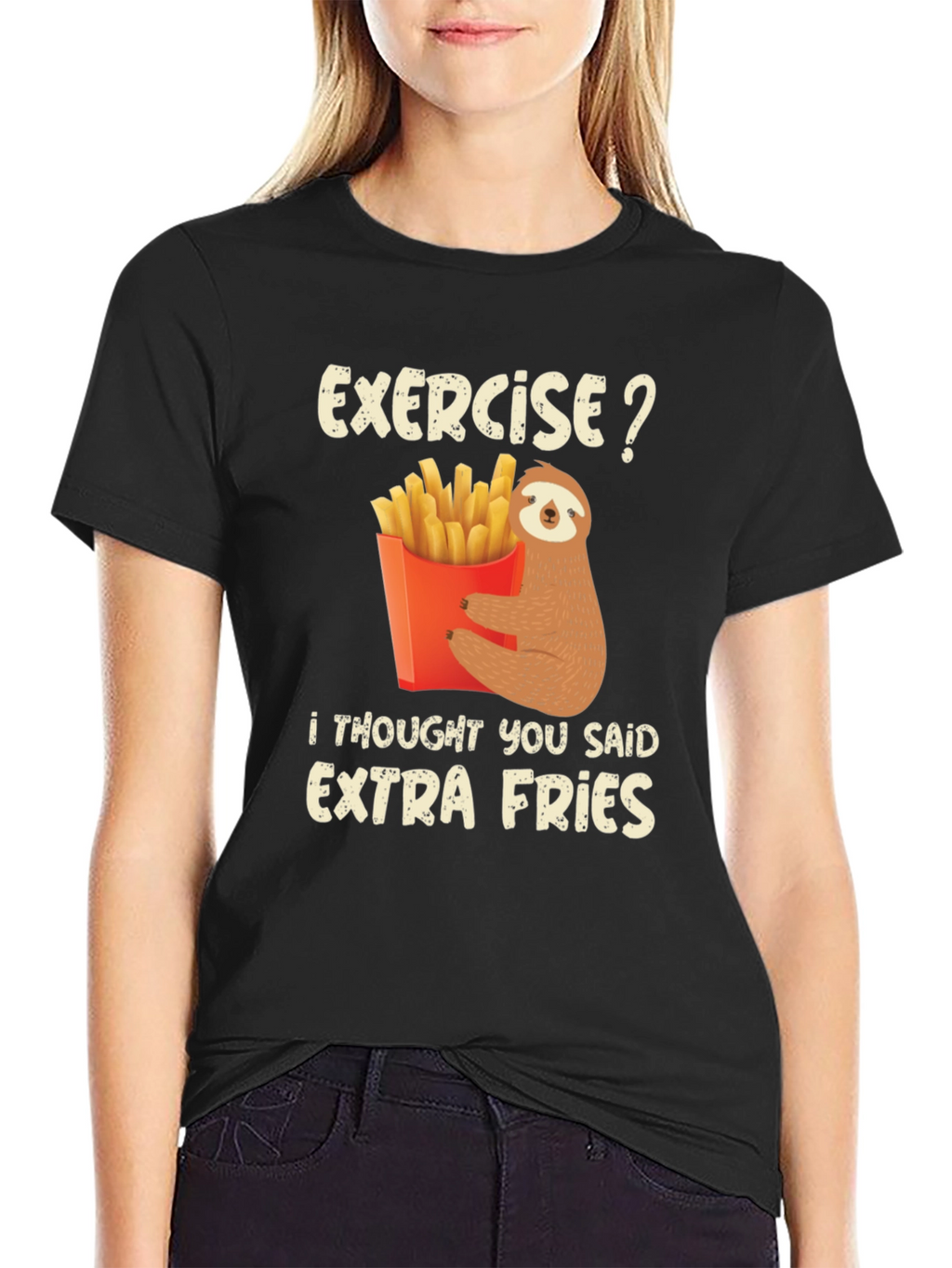 Sloth Extra Fries Graphic Tee