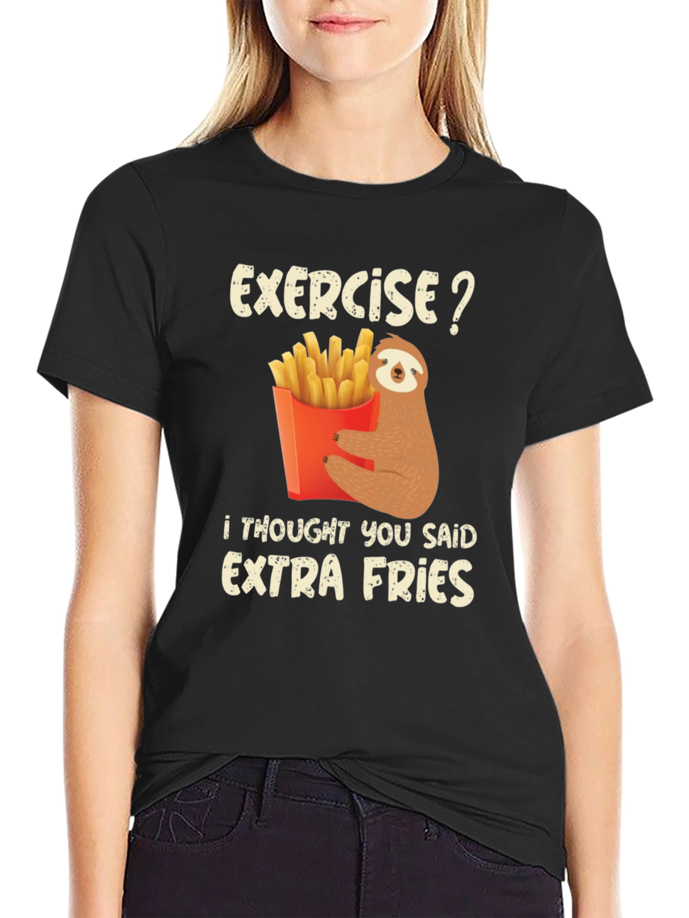 Sloth Extra Fries Graphic Tee