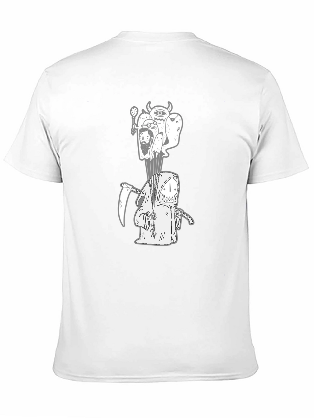 Grim Reaper Graphic Tee - Black Cotton T-Shirt