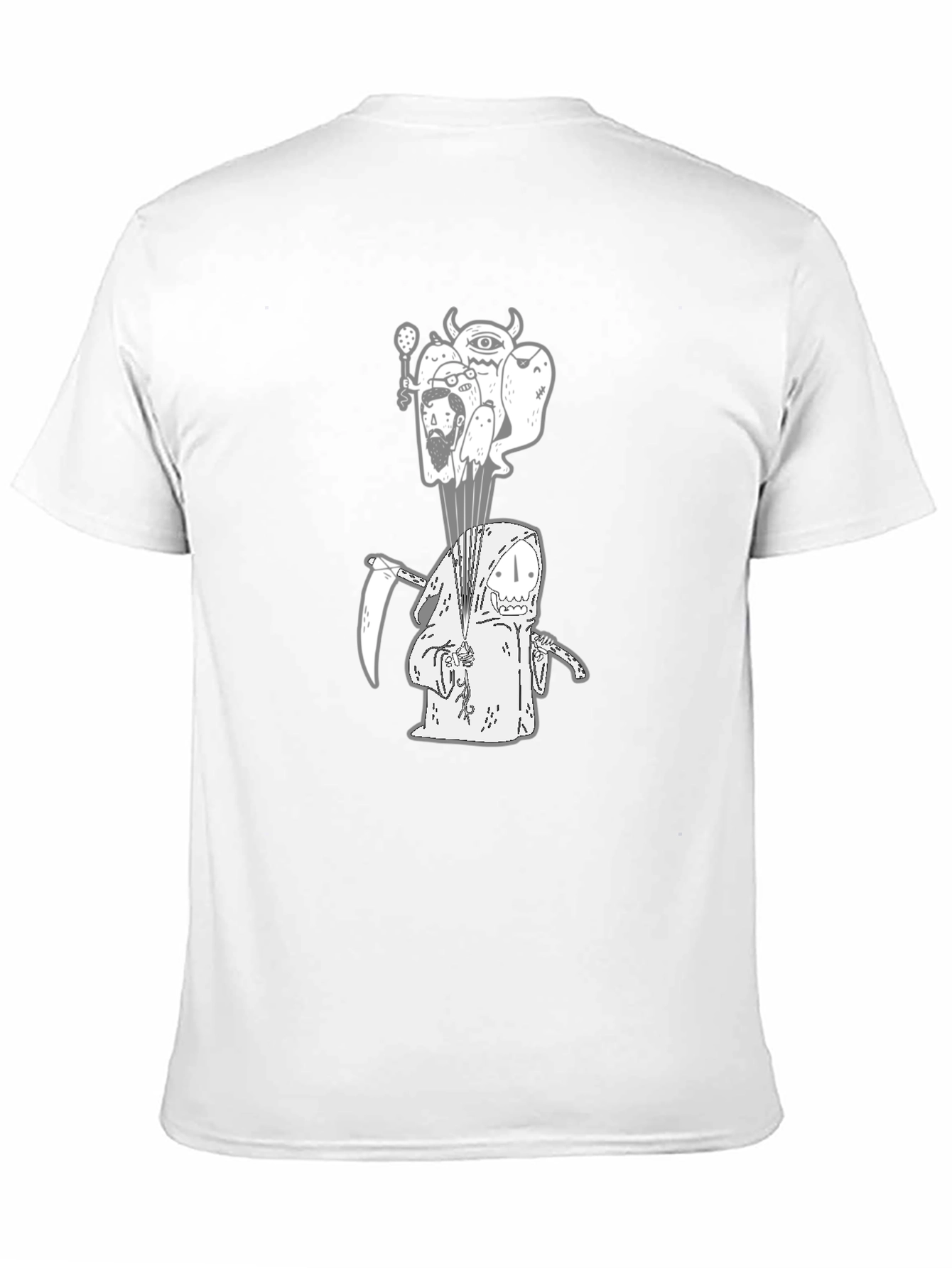 Grim Reaper Graphic Tee - Black Cotton T-Shirt