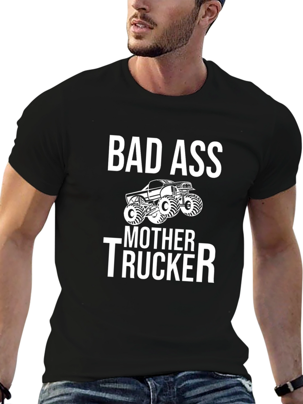 Bad Ass Mother Trucker Graphic T-Shirt