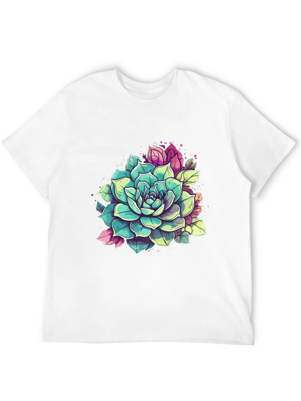 Succulent Graphic Tee - Black Cotton