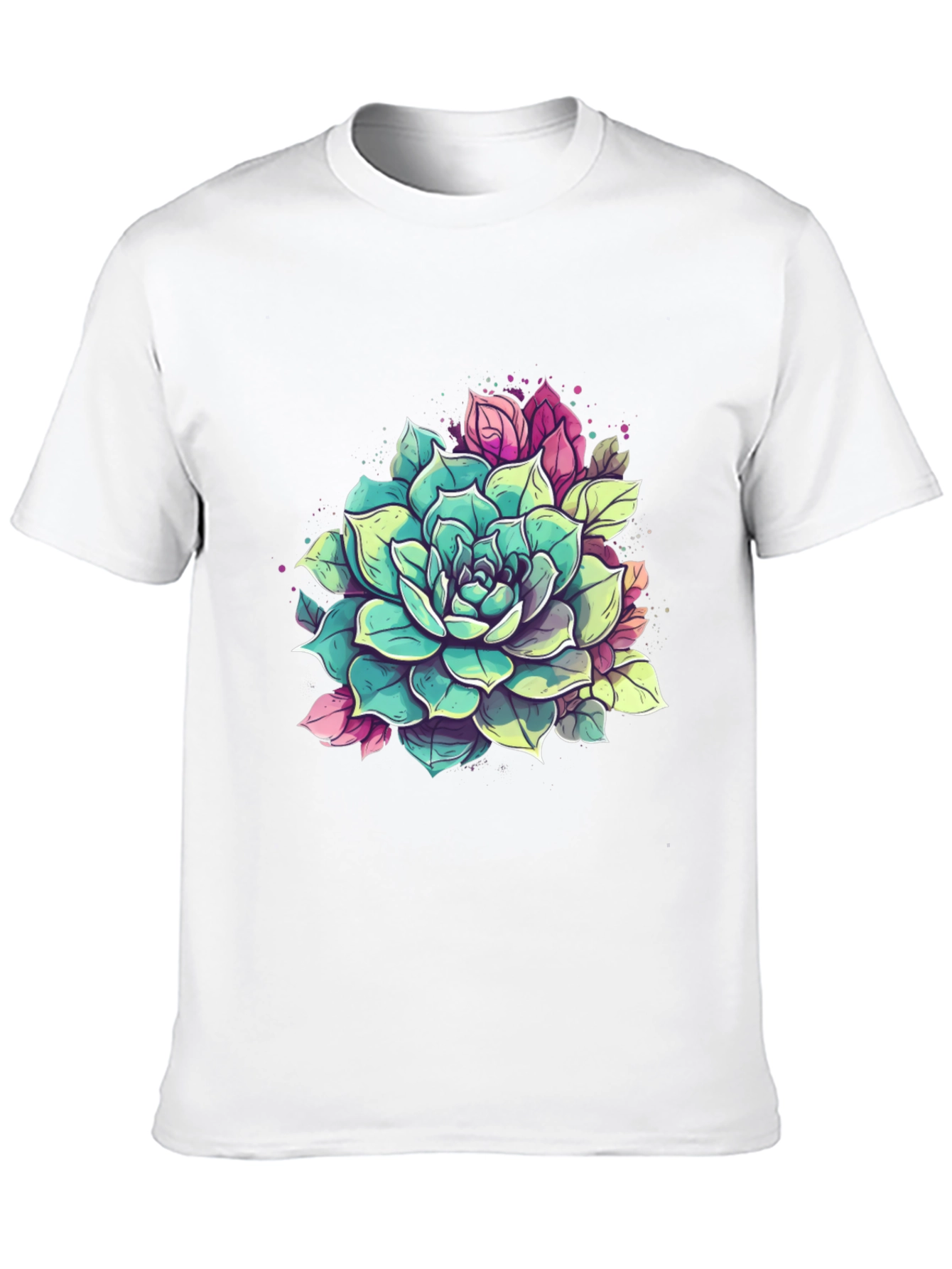 Succulent Graphic Tee - Black Cotton