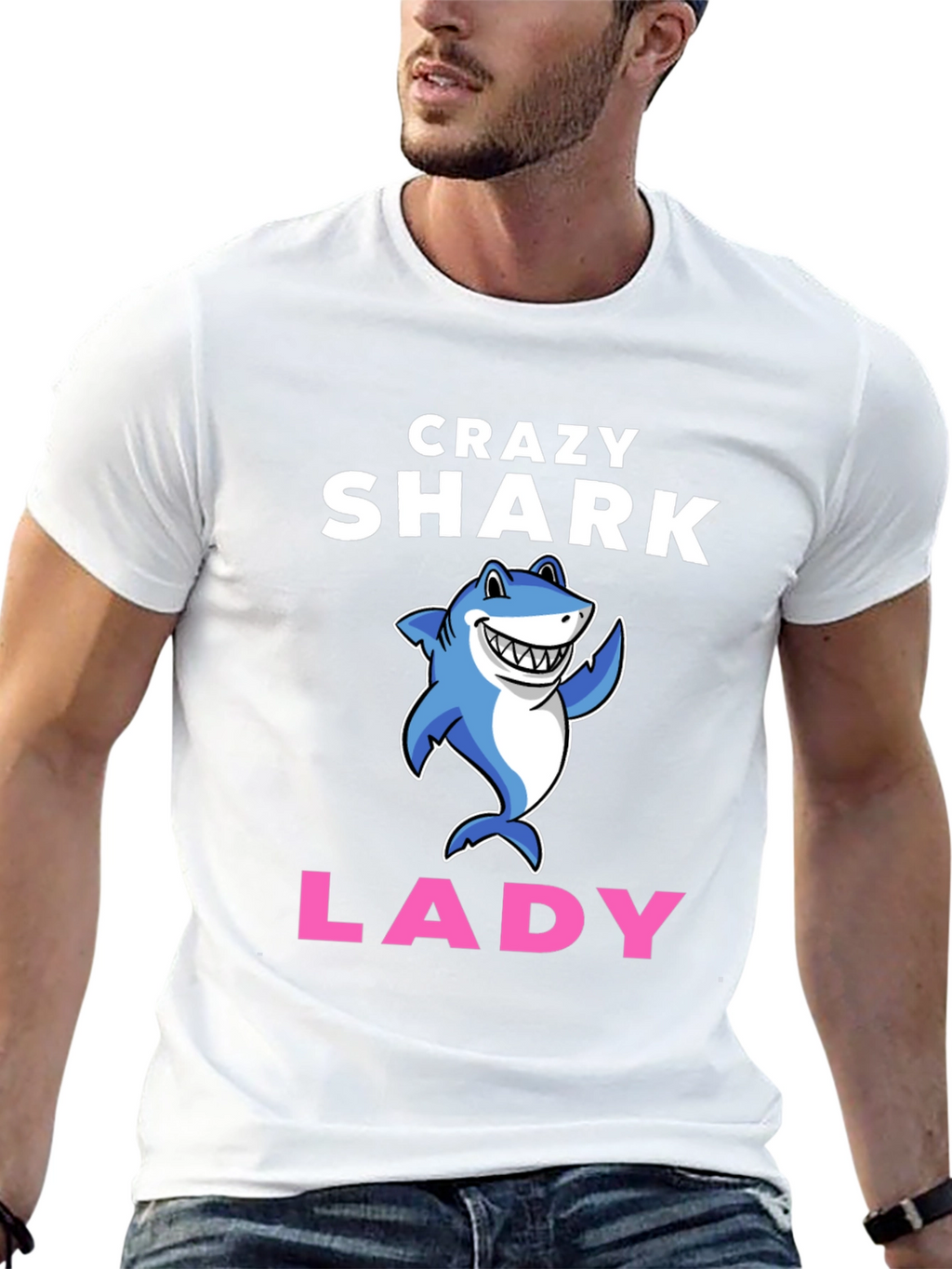 Crazy Shark Lady T-Shirt
