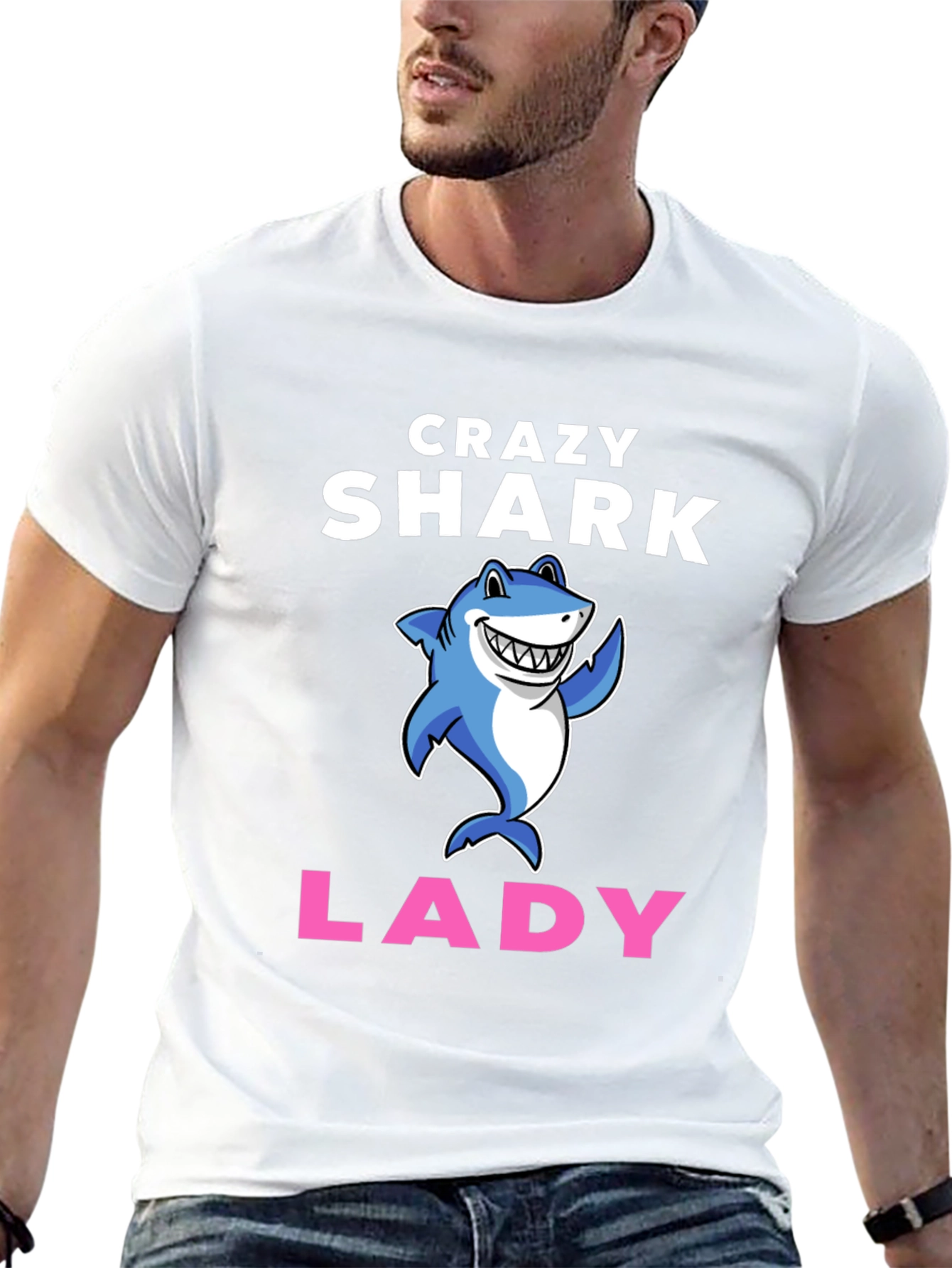 Crazy Shark Lady T-Shirt