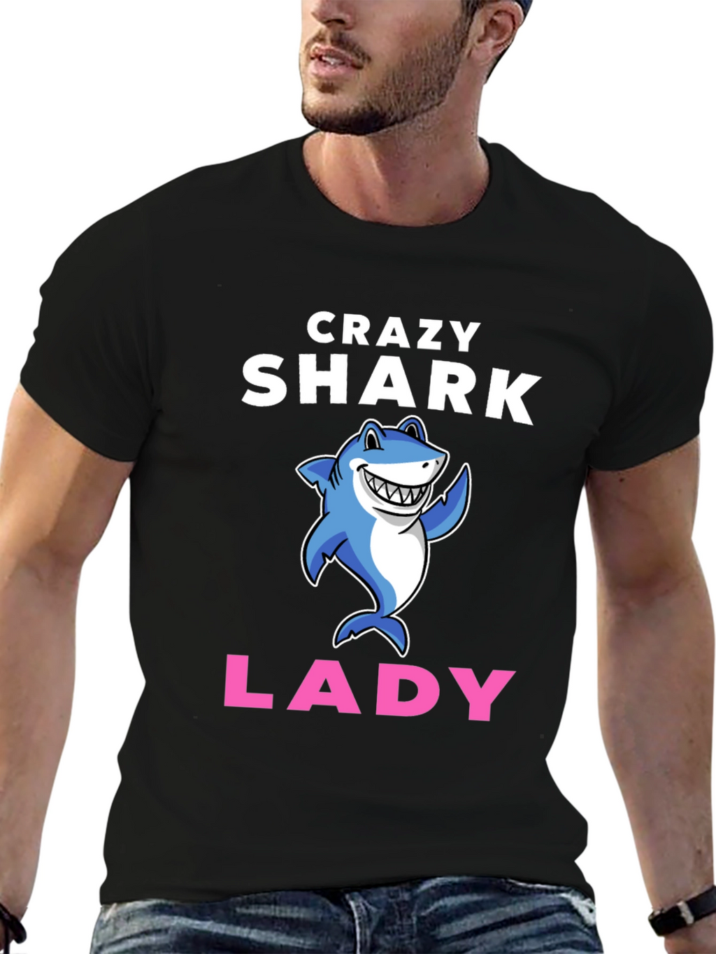 Crazy Shark Lady T-Shirt