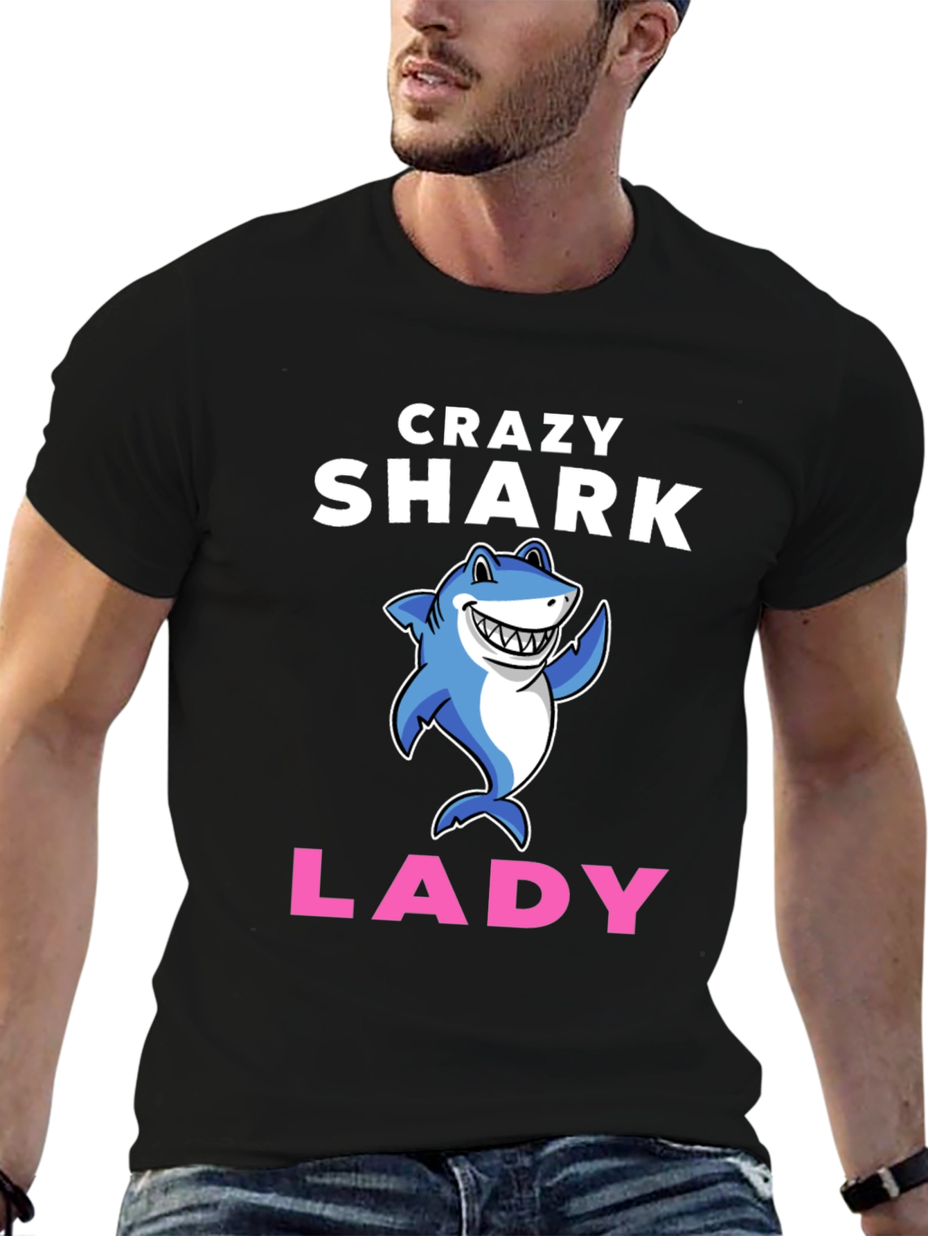 Crazy Shark Lady T-Shirt