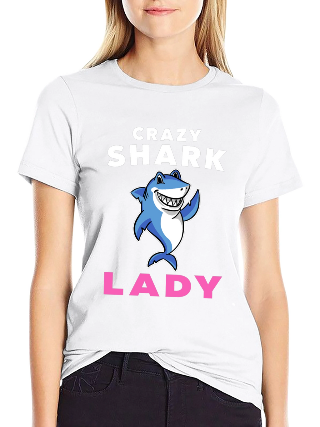 Crazy Shark Lady T-Shirt
