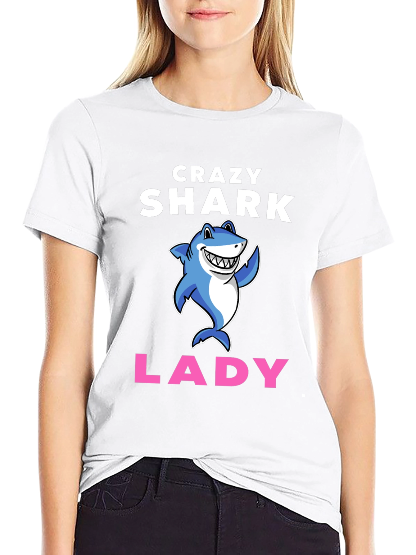 Crazy Shark Lady T-Shirt