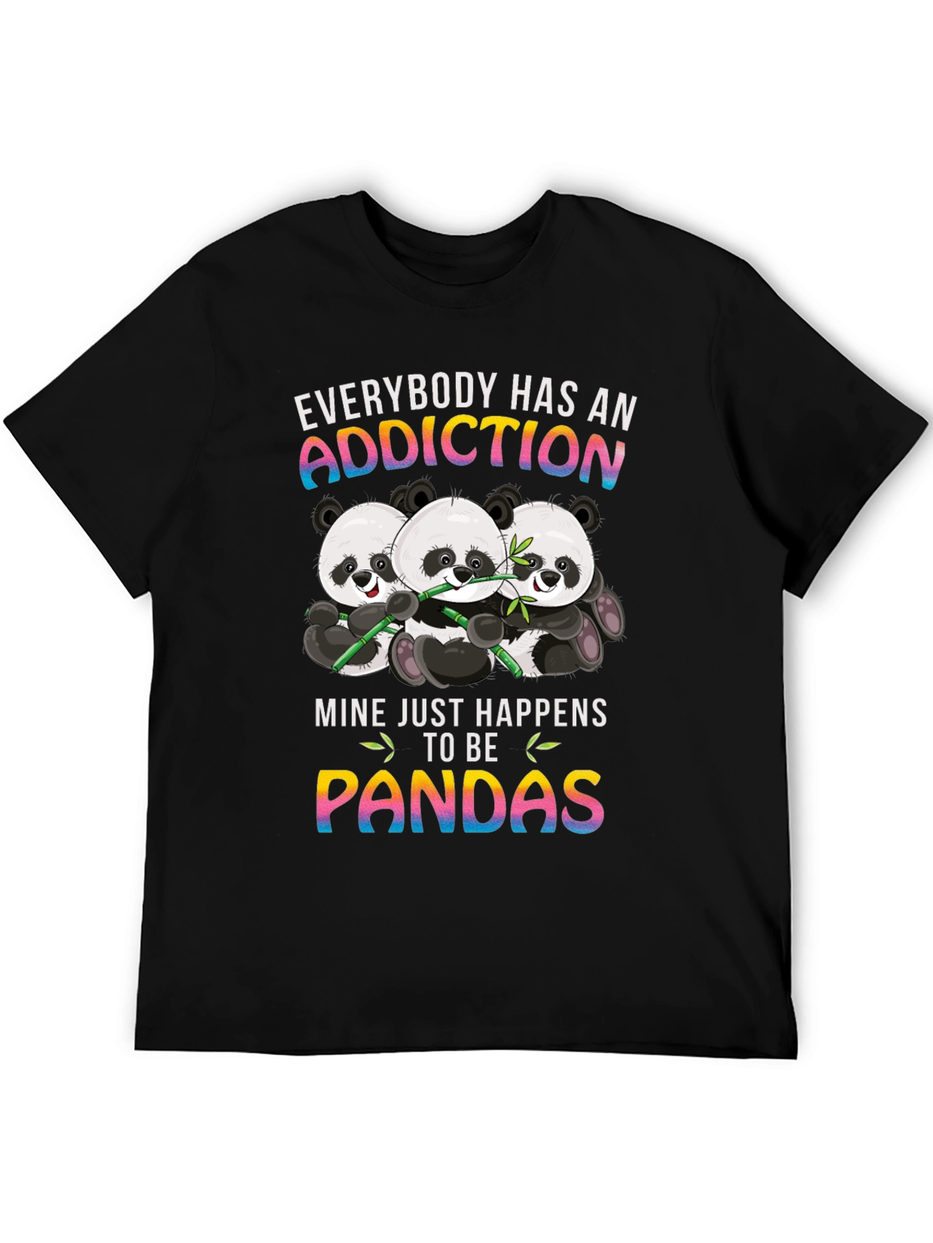 Panda Addiction T-Shirt - Cute Graphic Tee