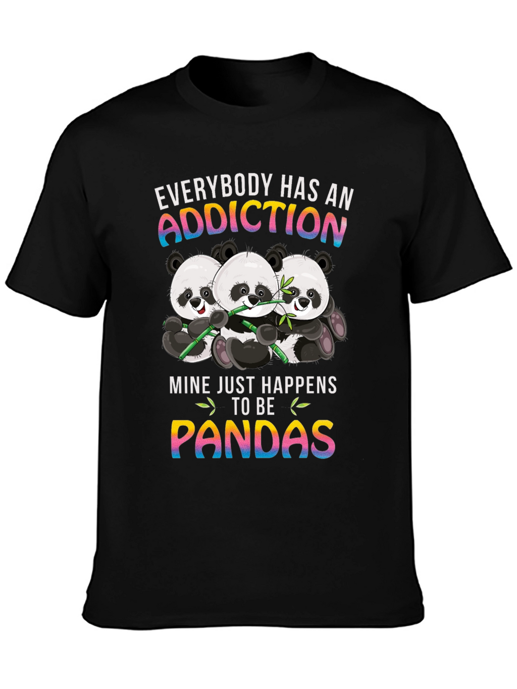 Panda Addiction T-Shirt - Cute Graphic Tee