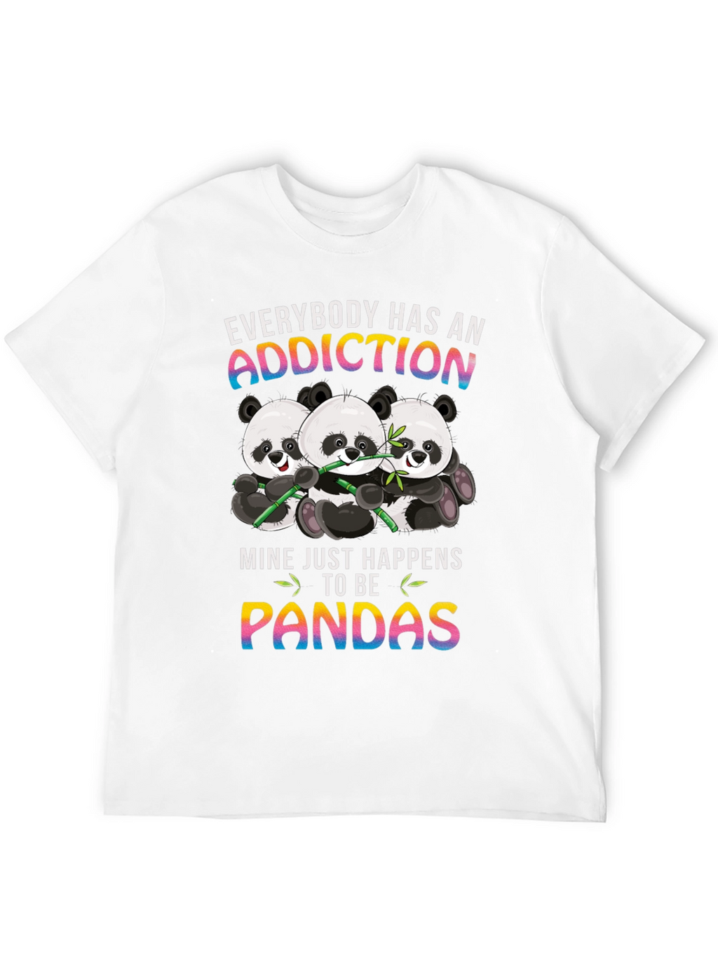 Panda Addiction T-Shirt - Cute Graphic Tee