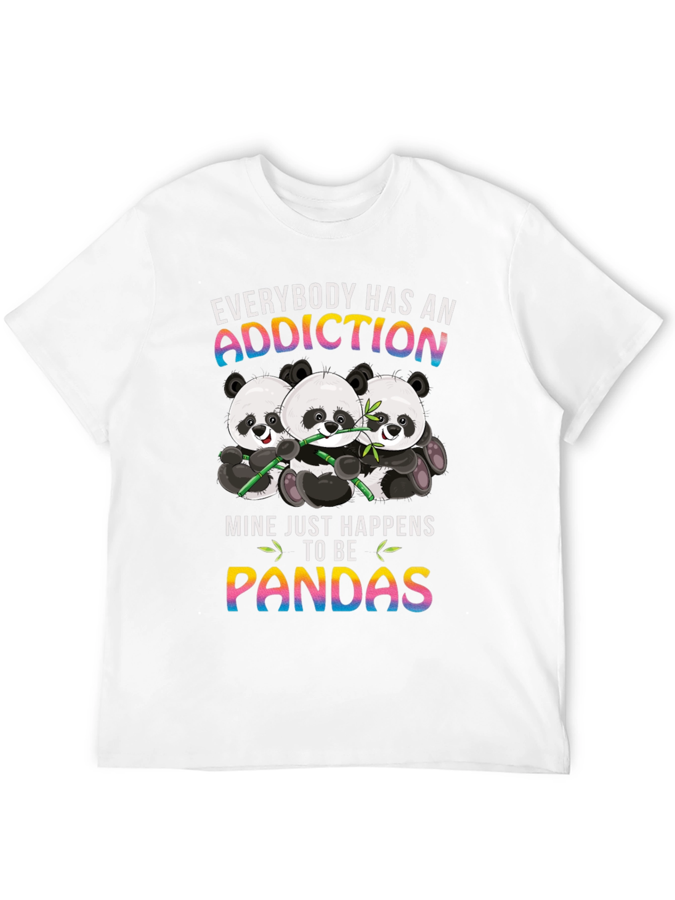 Panda Addiction T-Shirt - Cute Graphic Tee
