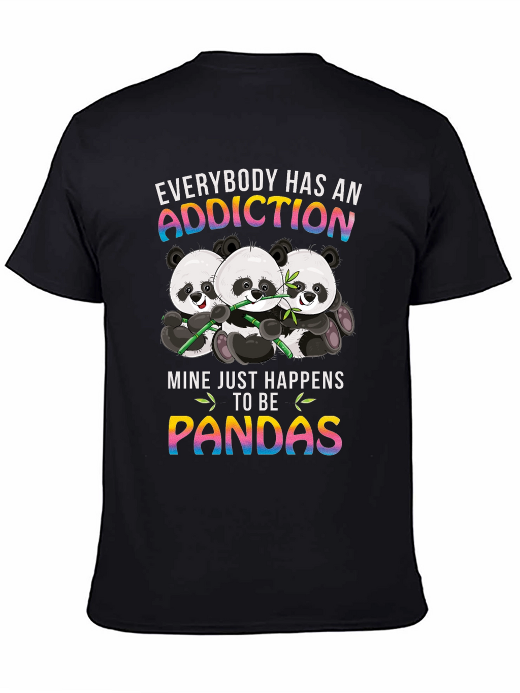 Panda Addiction T-Shirt - Cute Graphic Tee