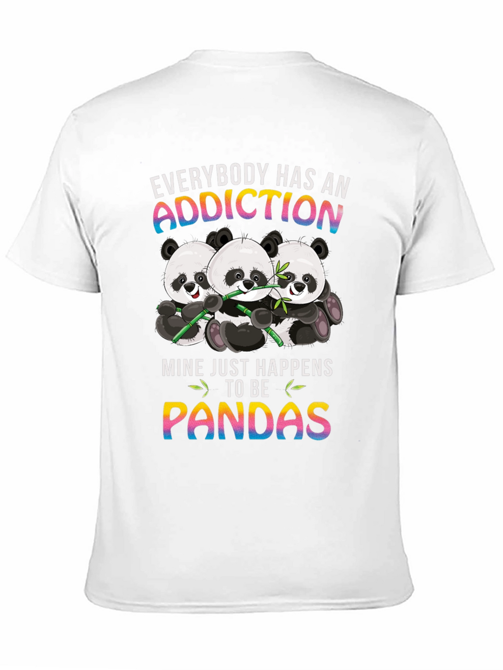 Panda Addiction T-Shirt - Cute Graphic Tee