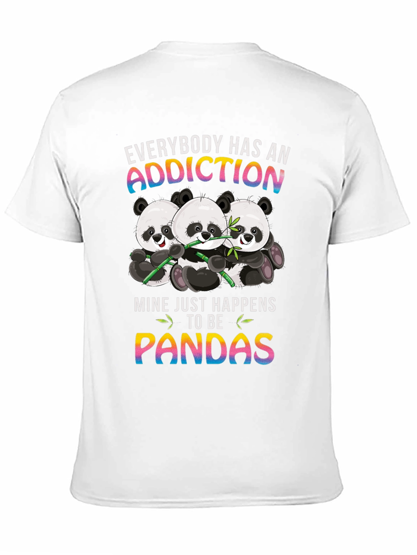 Panda Addiction T-Shirt - Cute Graphic Tee