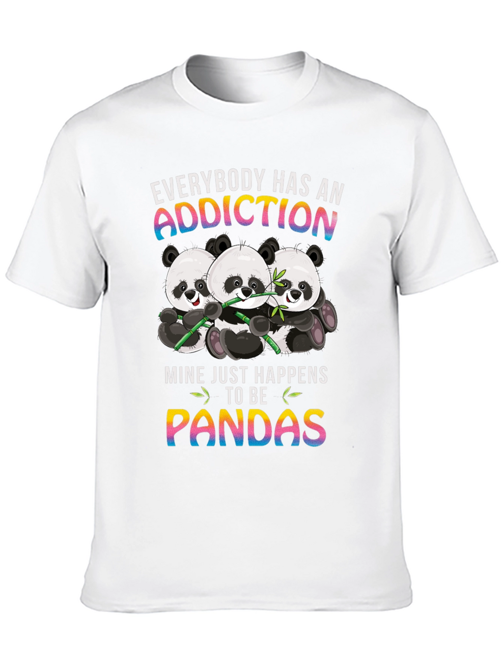 Panda Addiction T-Shirt - Cute Graphic Tee