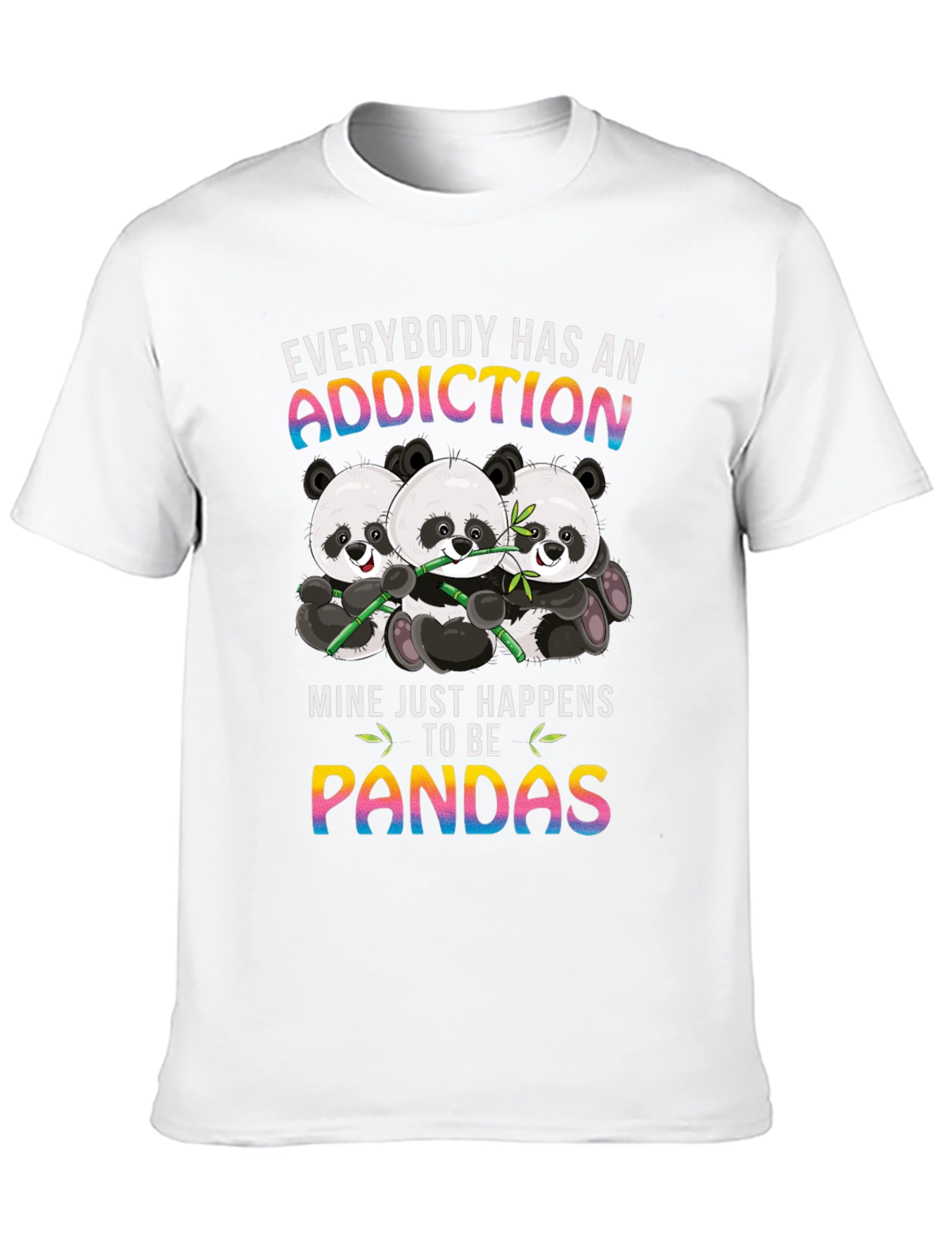 Panda Addiction T-Shirt - Cute Graphic Tee