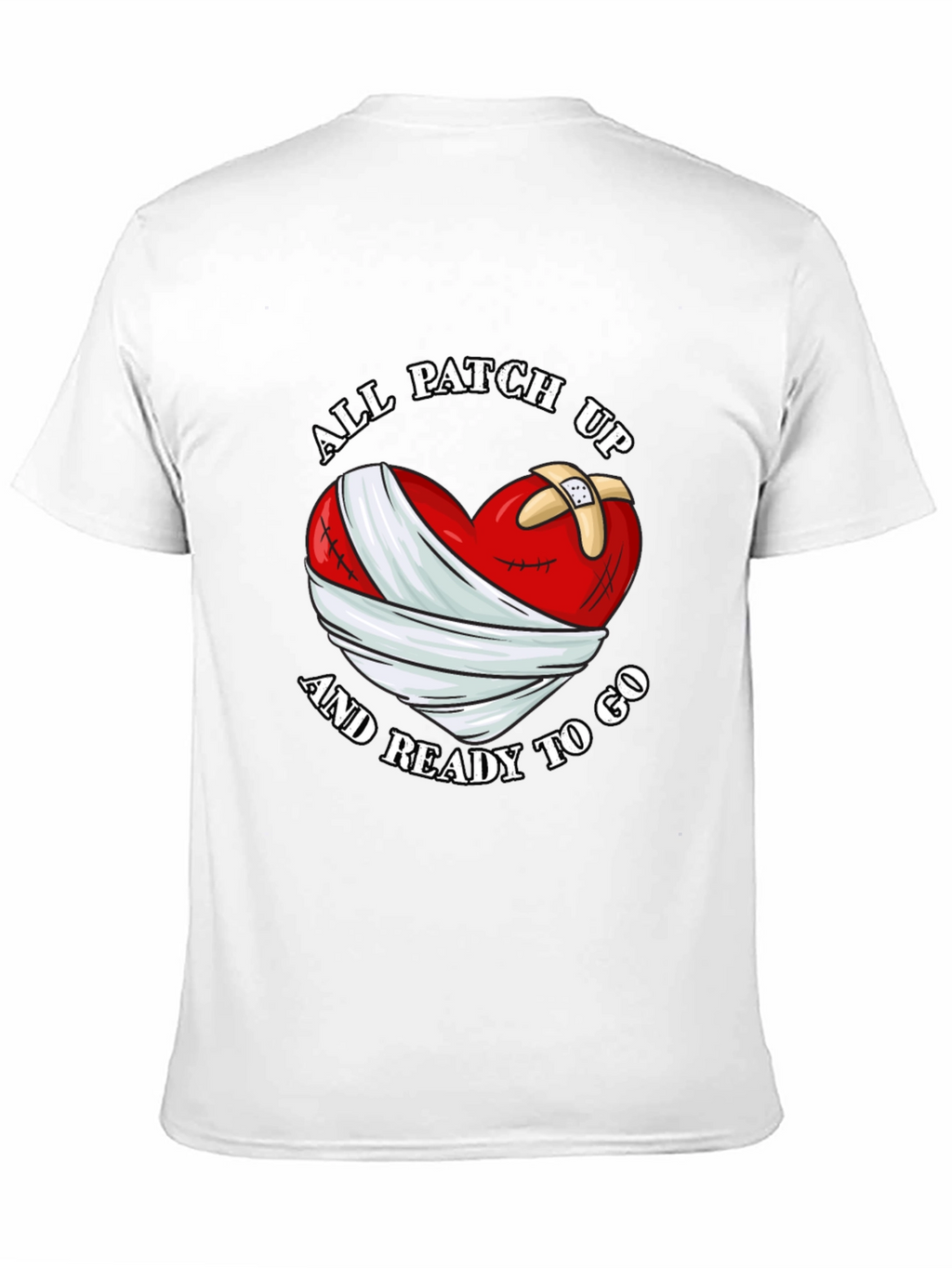 All Patched Up Heart Graphic Black T-Shirt