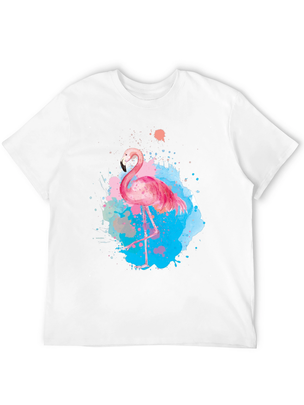 Watercolor Flamingo Graphic T-Shirt