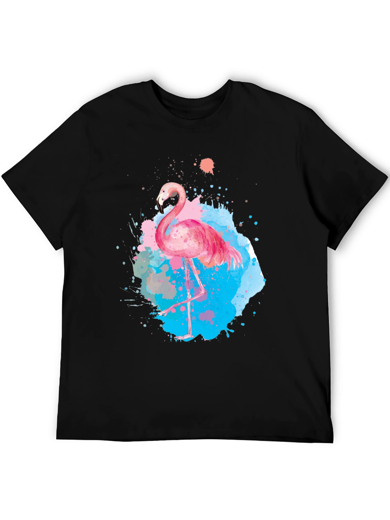 Watercolor Flamingo Graphic T-Shirt