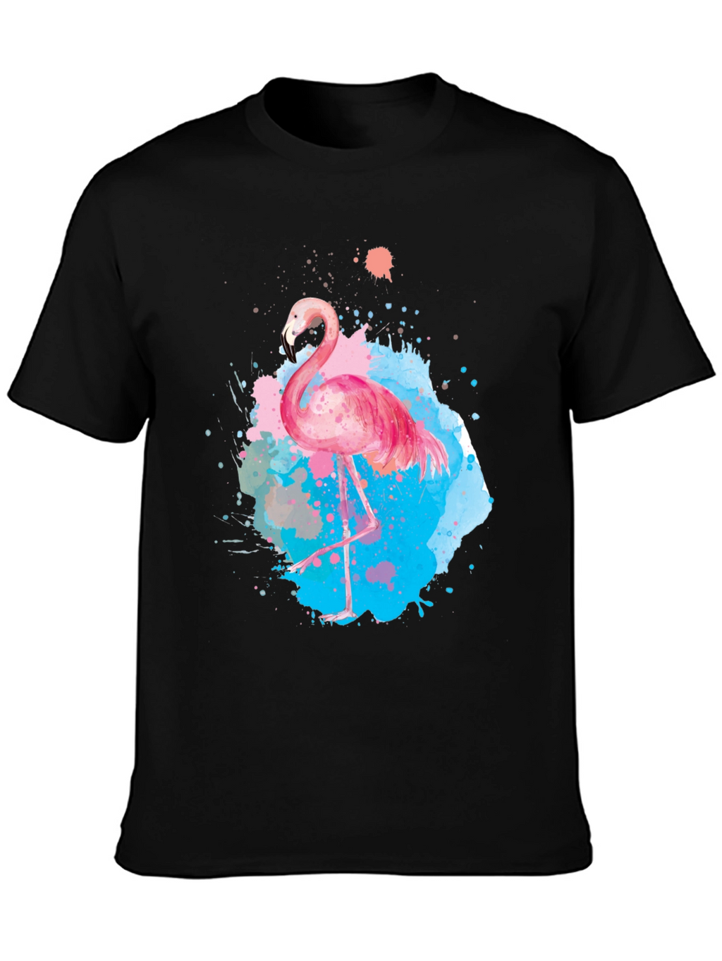 Watercolor Flamingo Graphic T-Shirt