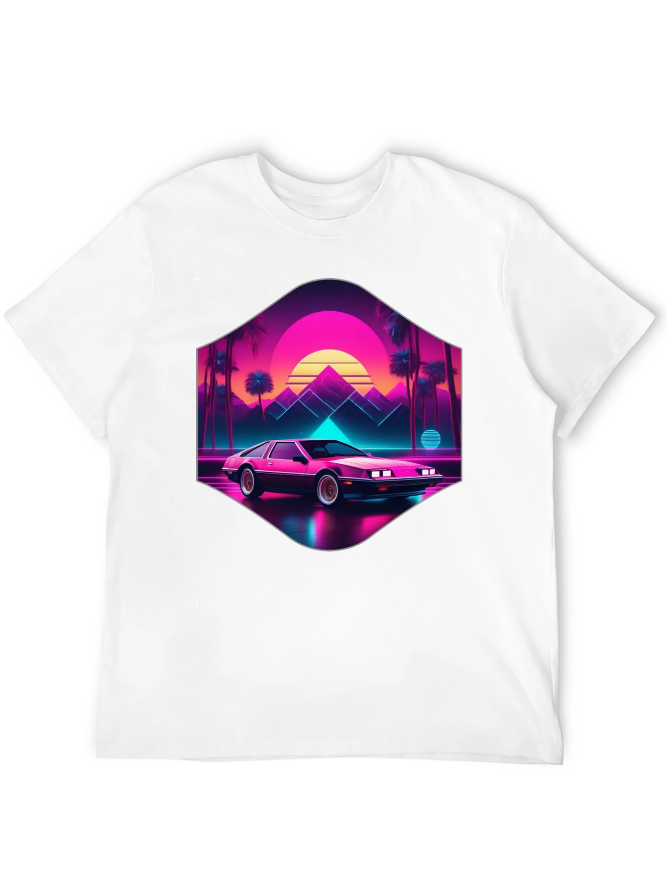 Retro Wave Car T-Shirt: 80s Style Synthwave Tee