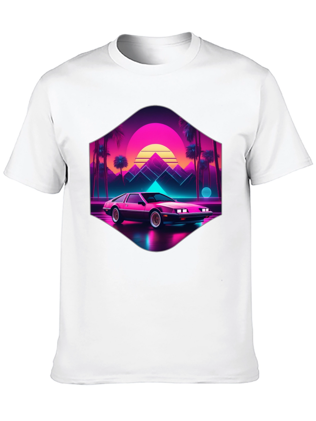 Retro Wave Car T-Shirt: 80s Style Synthwave Tee