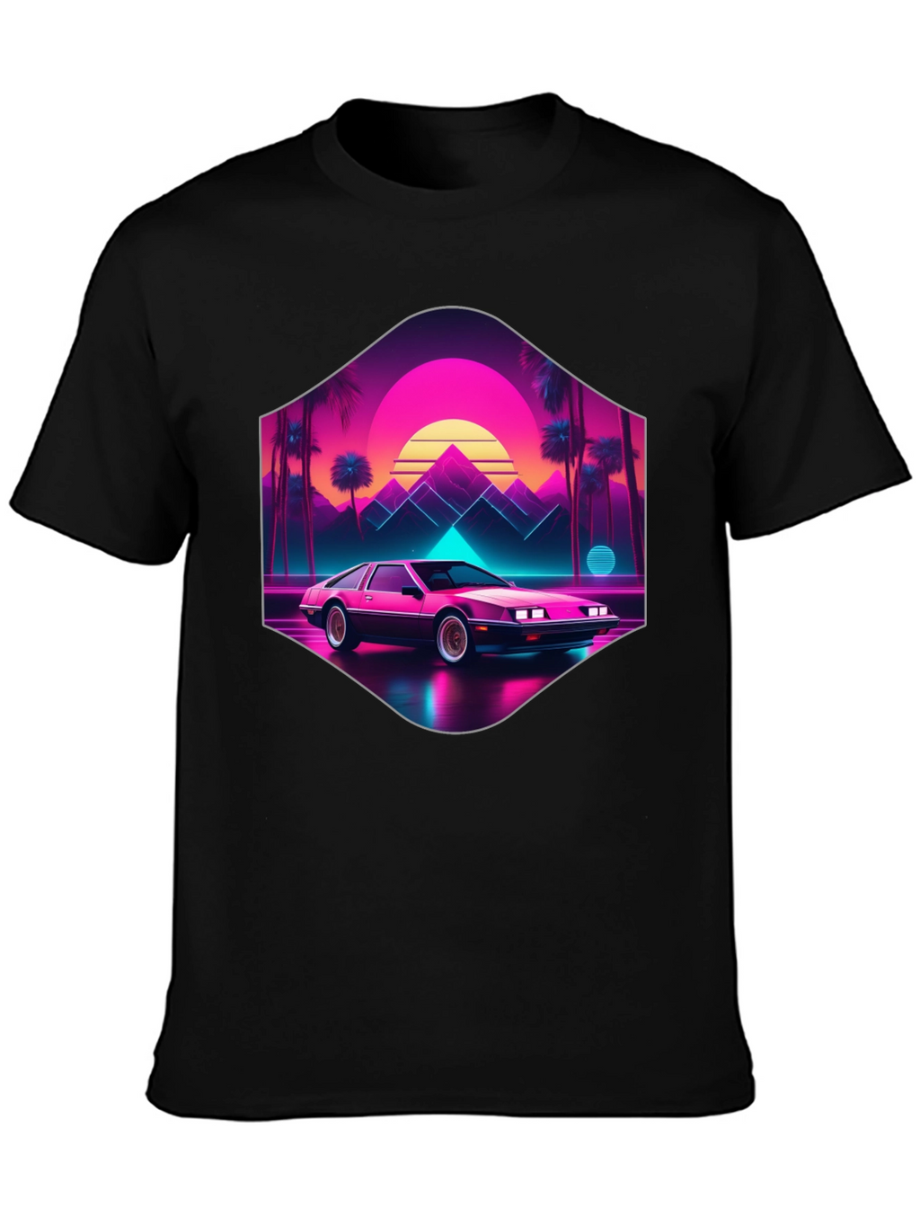 Retro Wave Car T-Shirt: 80s Style Synthwave Tee