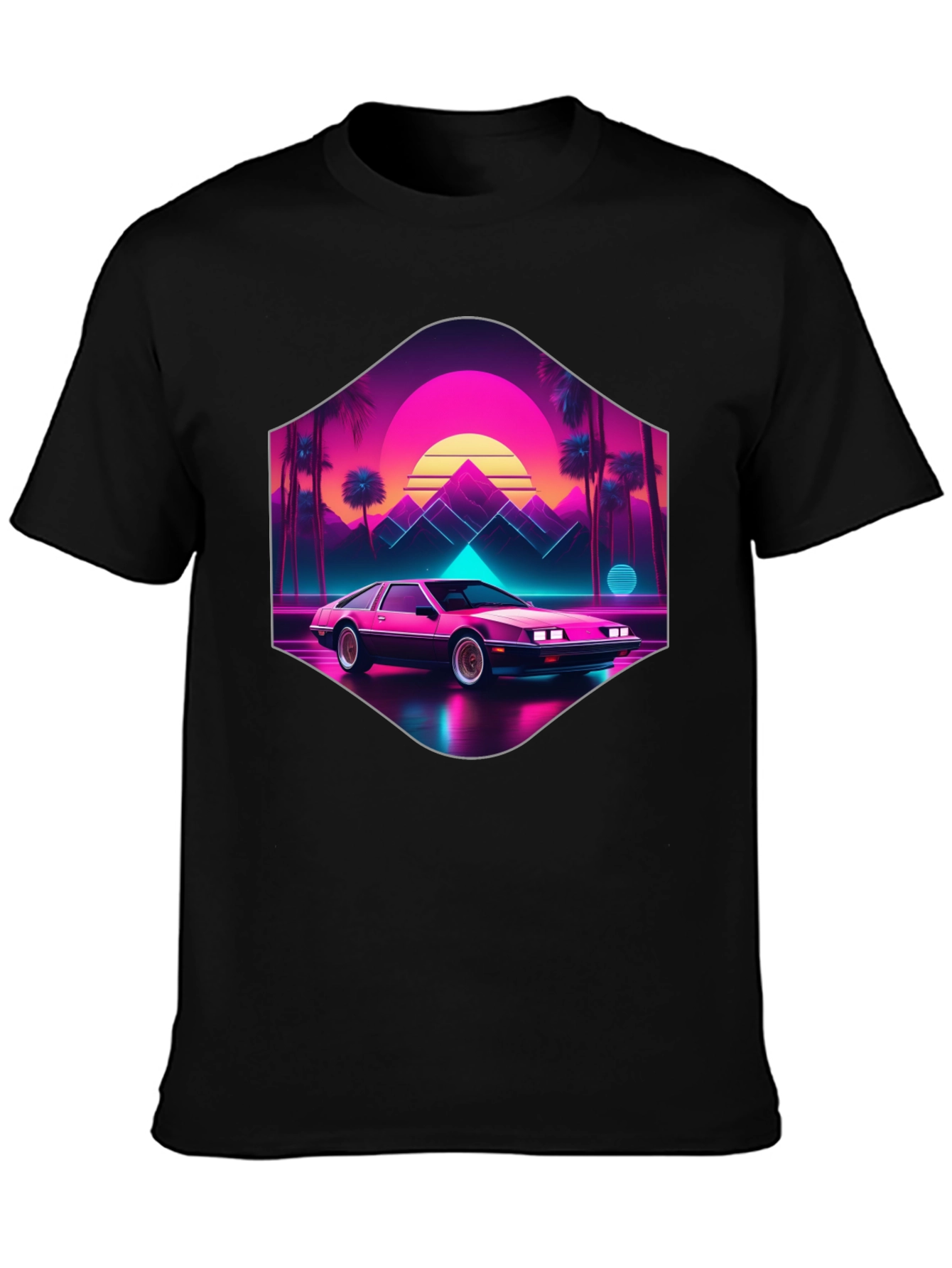 Retro Wave Car T-Shirt: 80s Style Synthwave Tee