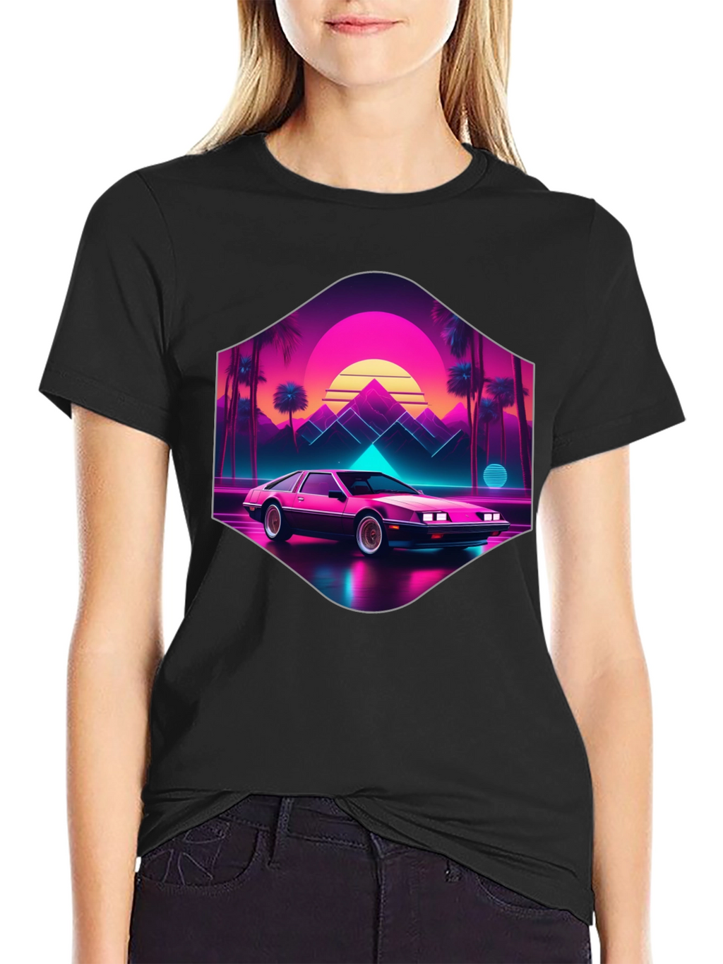 Retro Wave Car T-Shirt: 80s Style Synthwave Tee