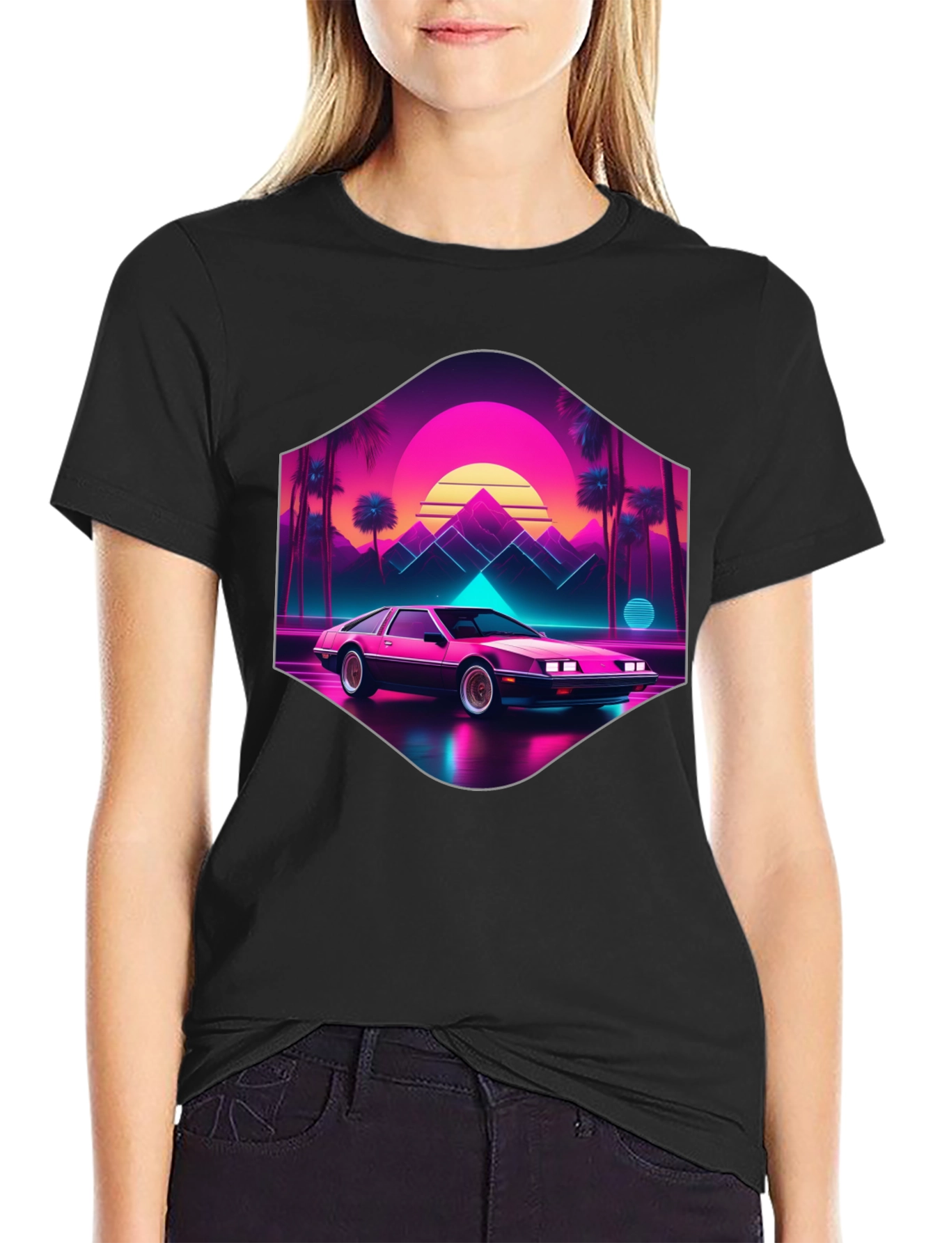 Retro Wave Car T-Shirt: 80s Style Synthwave Tee