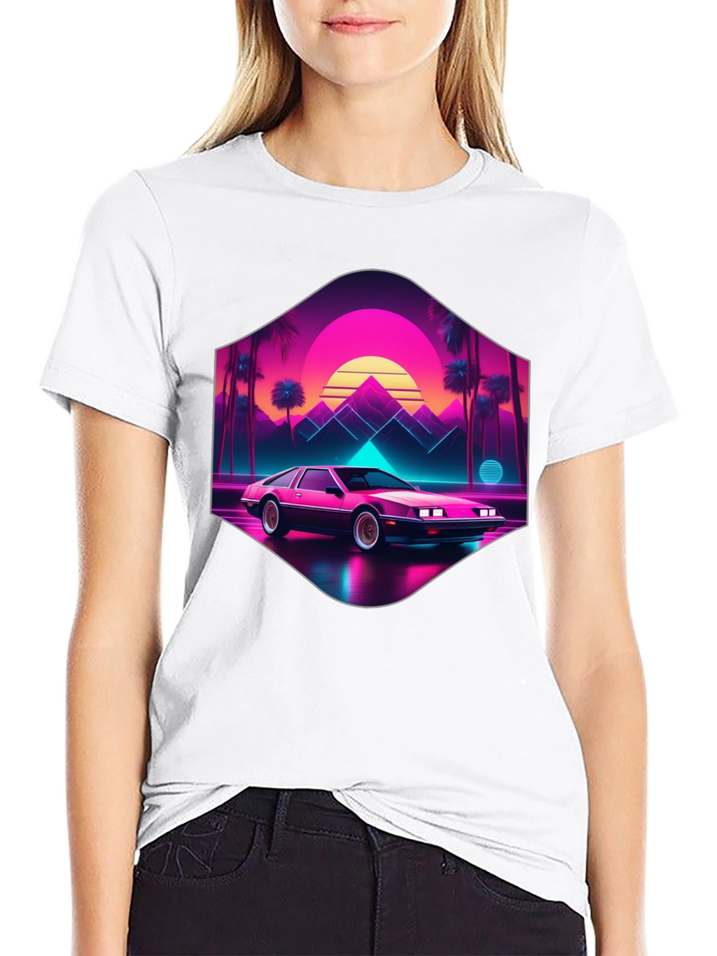 Retro Wave Car T-Shirt: 80s Style Synthwave Tee