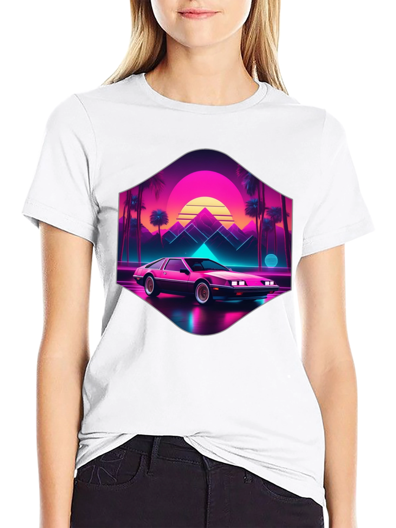 Retro Wave Car T-Shirt: 80s Style Synthwave Tee