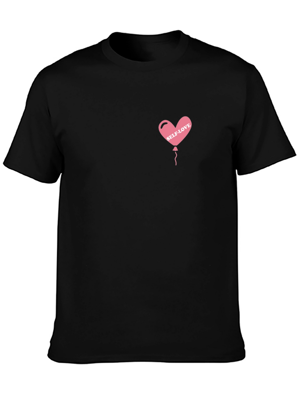 Self-Love Heart Balloon Tee - Black T-Shirt