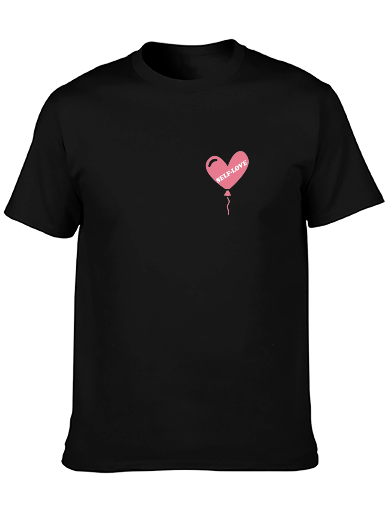 Self-Love Heart Balloon Tee - Black T-Shirt