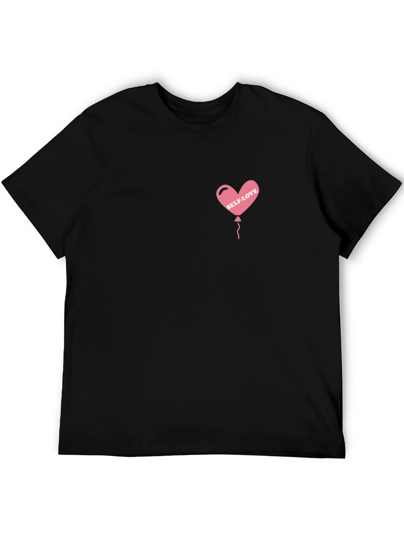 Self-Love Heart Balloon Tee - Black T-Shirt