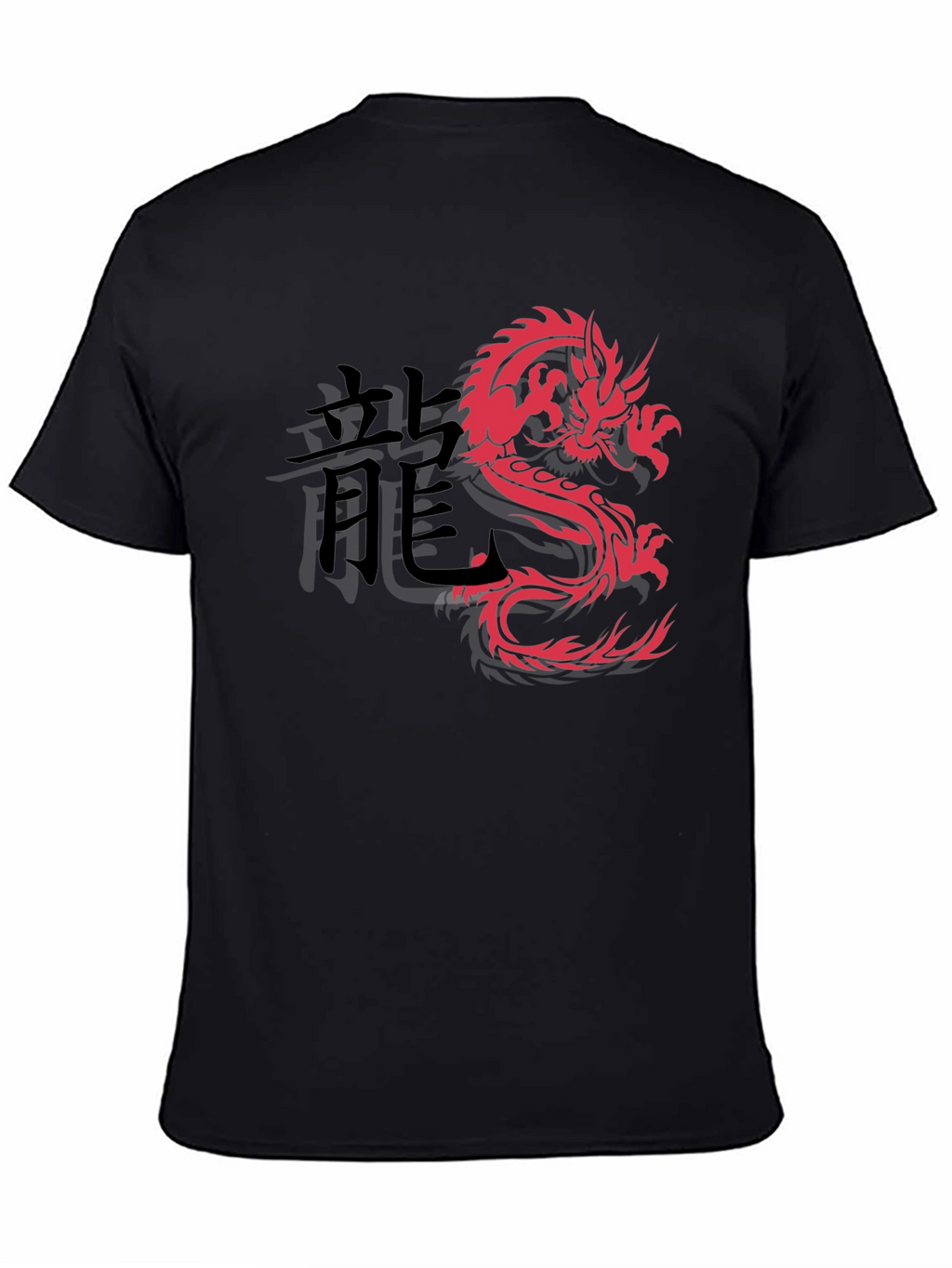 Red Dragon Graphic Black T-Shirt