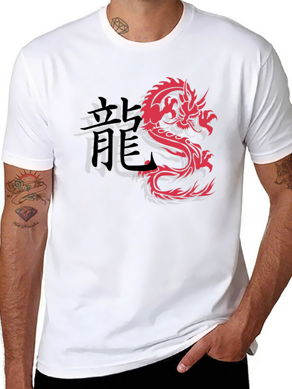 Red Dragon Graphic Black T-Shirt