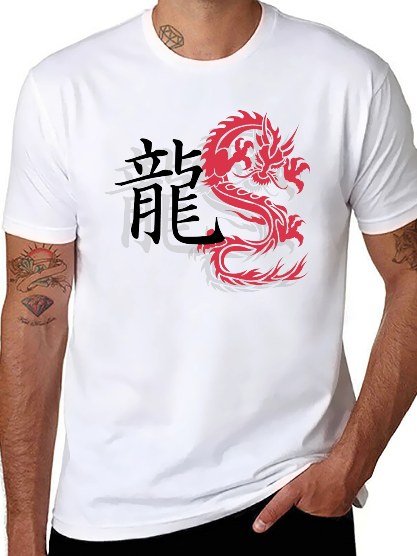Red Dragon Graphic Black T-Shirt