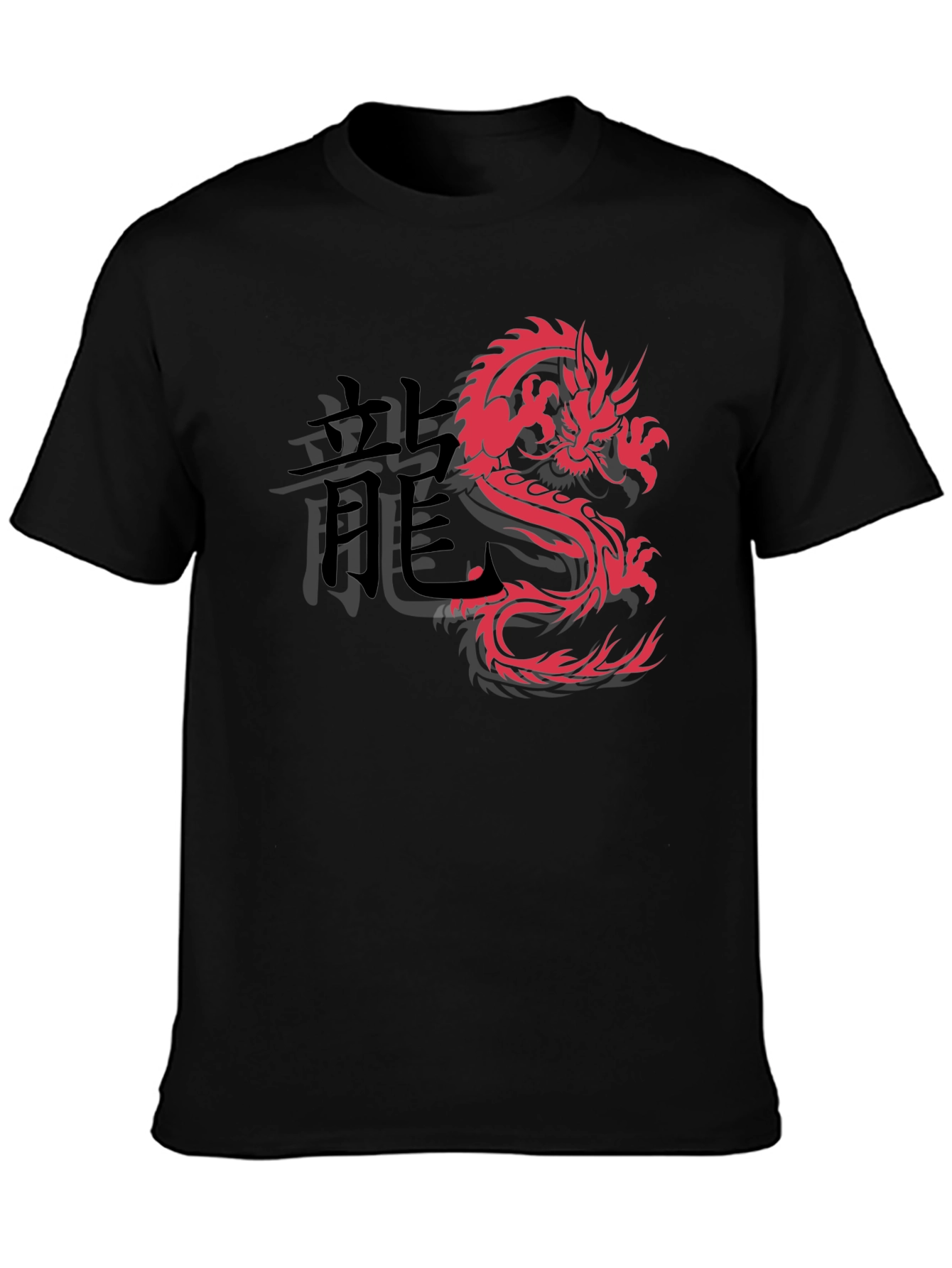 Red Dragon Graphic Black T-Shirt