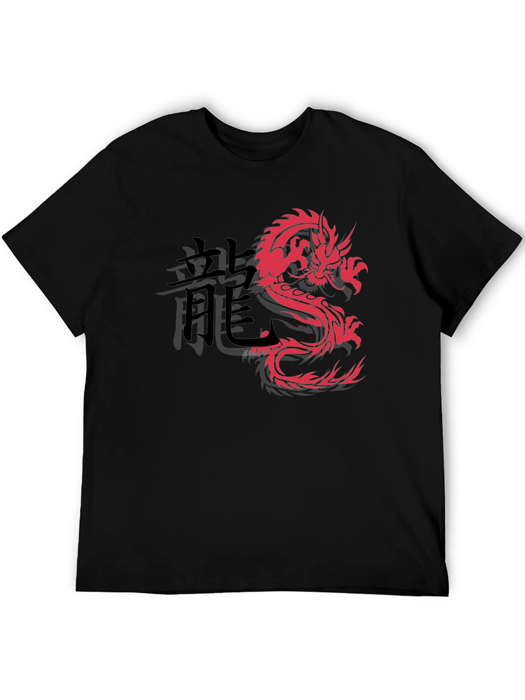 Red Dragon Graphic Black T-Shirt