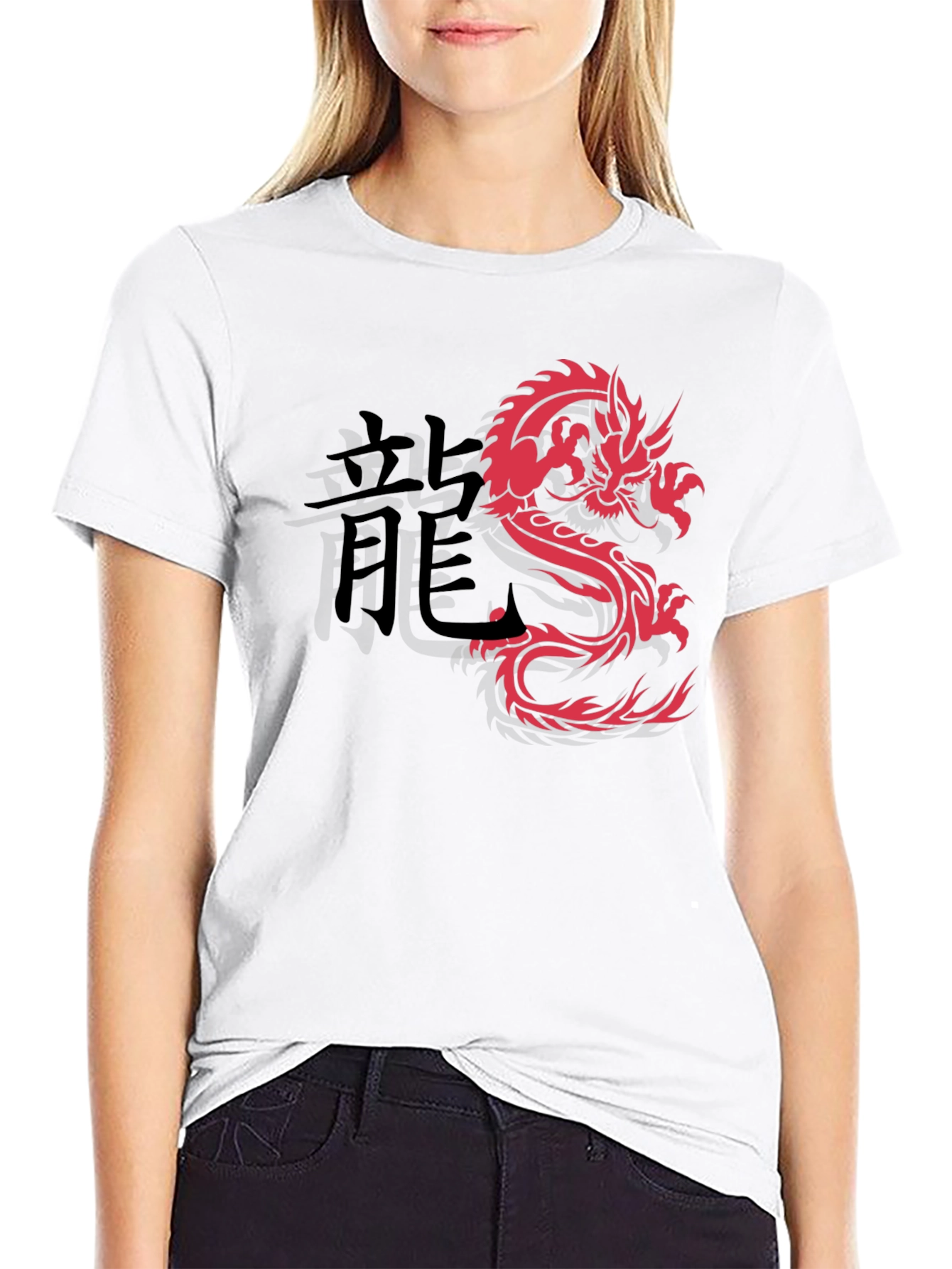 Red Dragon Graphic Black T-Shirt