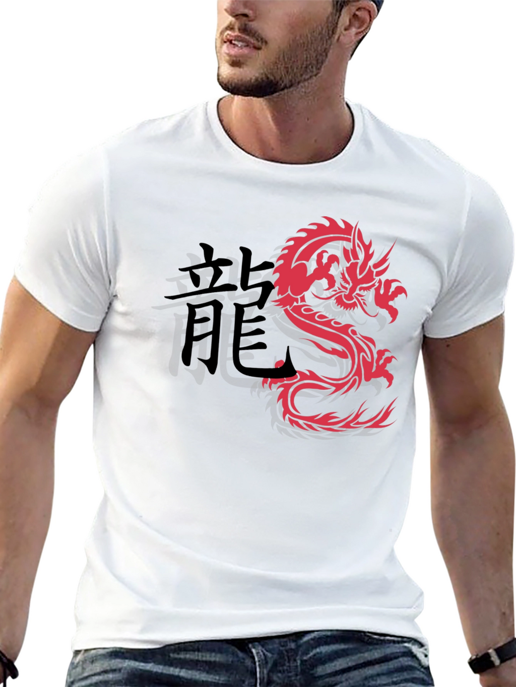 Red Dragon Graphic Black T-Shirt