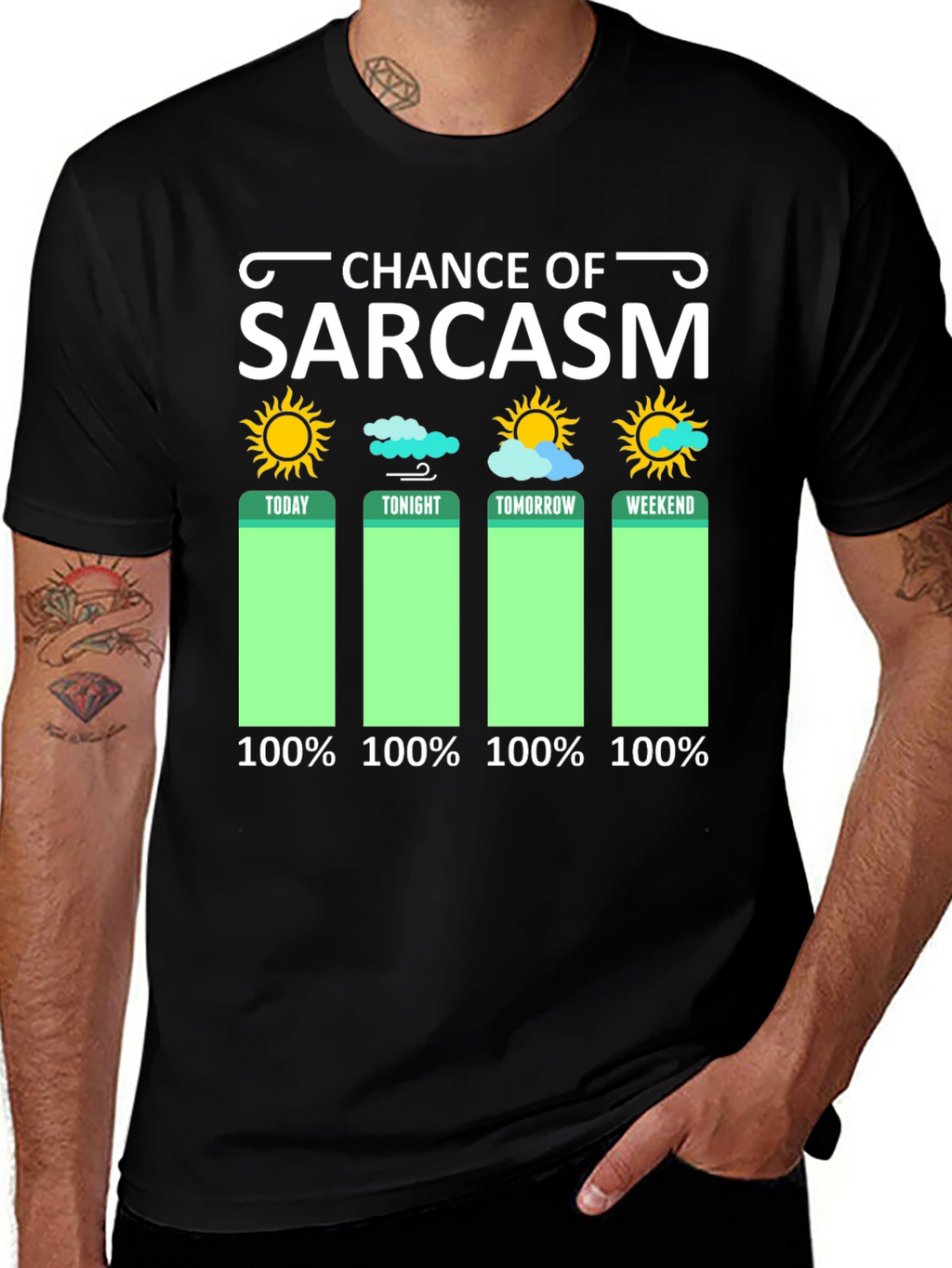 Sarcasm Weather Forecast Graphic Tee