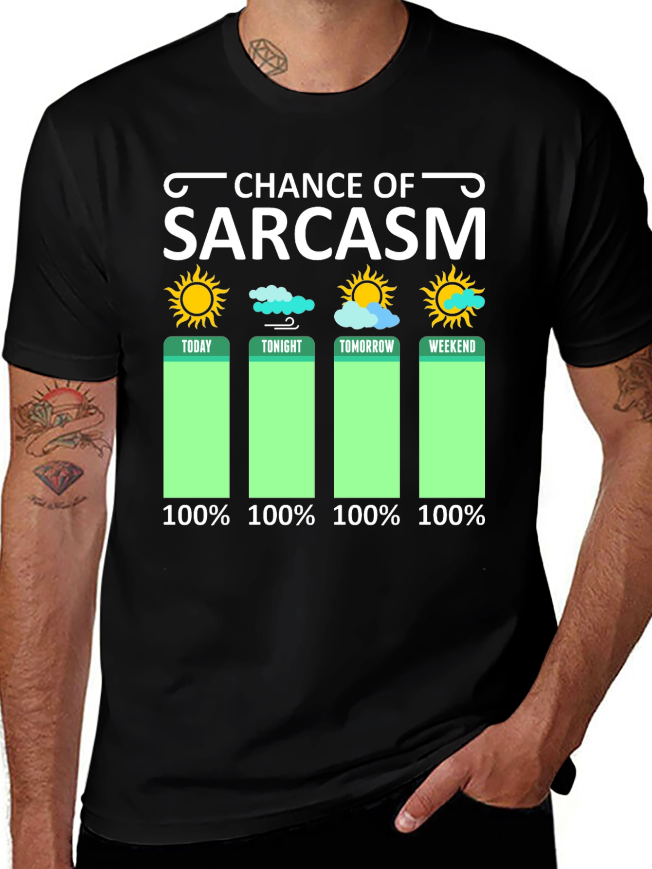 Sarcasm Weather Forecast Graphic Tee