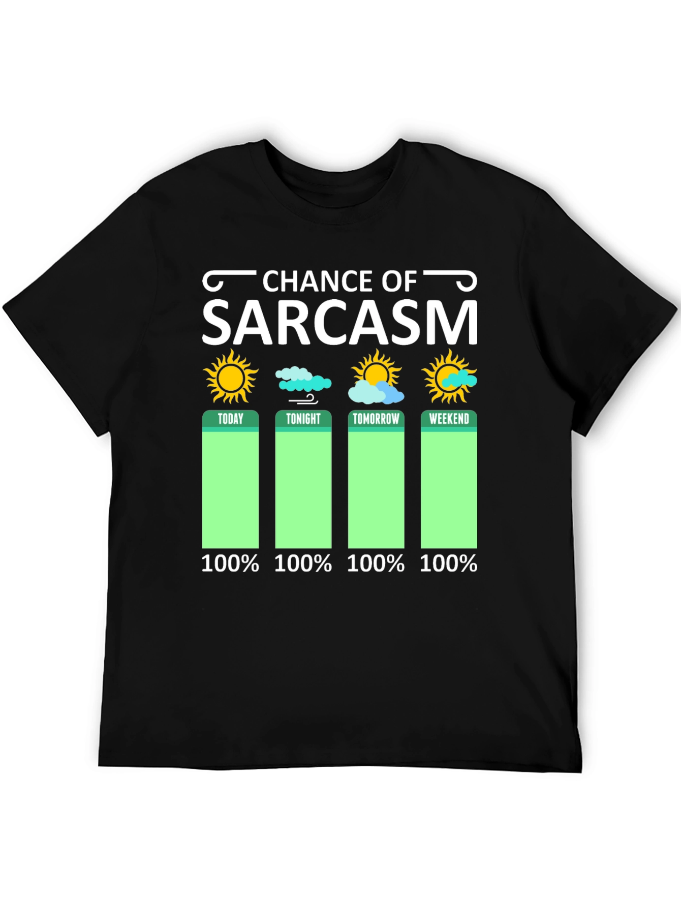 Sarcasm Weather Forecast Graphic Tee