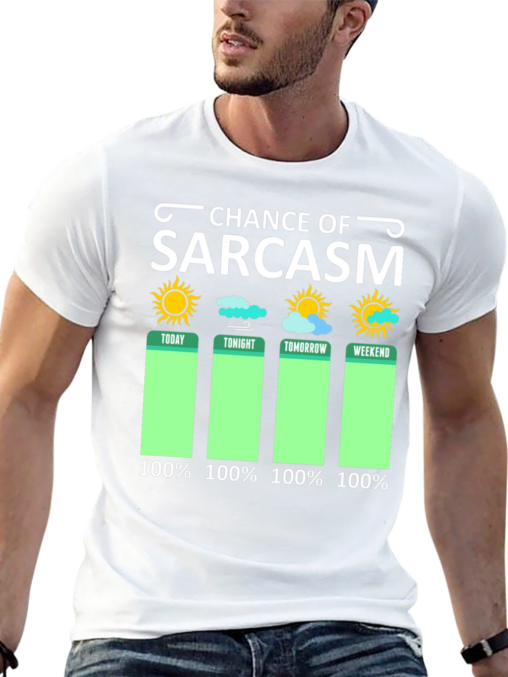 Sarcasm Weather Forecast Graphic Tee
